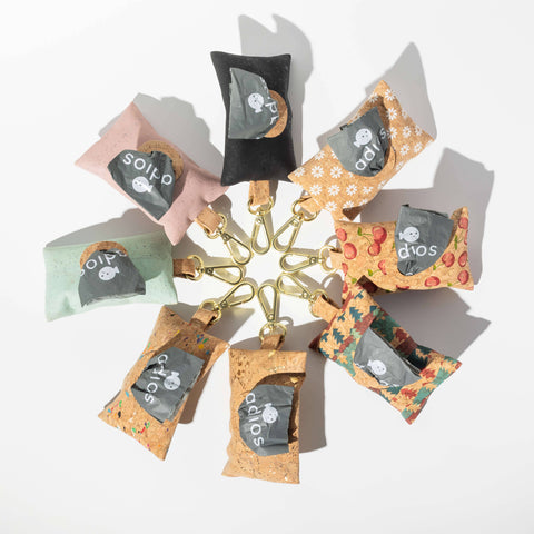 Handmade Natural Cork Poo Bag Holders