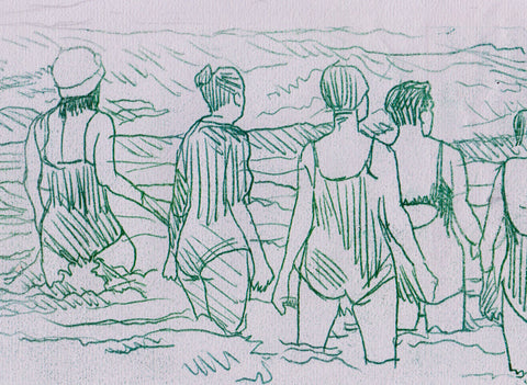 Mike Quirke, Green Bathers (2022)