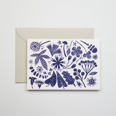 Blue Flowers Card